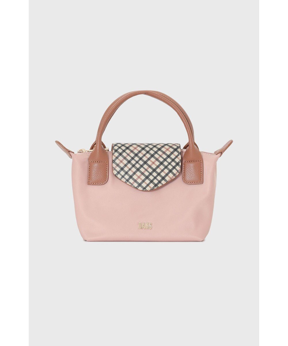 DAKS 【2WAY】ナイロン×牛革 ハウスチェック ミニバッグ 