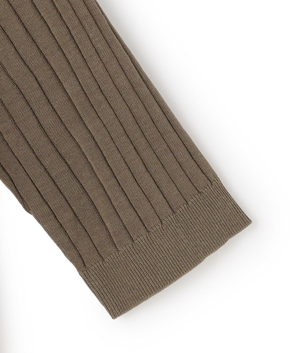 23区 【先行予約】ワイドリブ 五分袖 ポロニット 