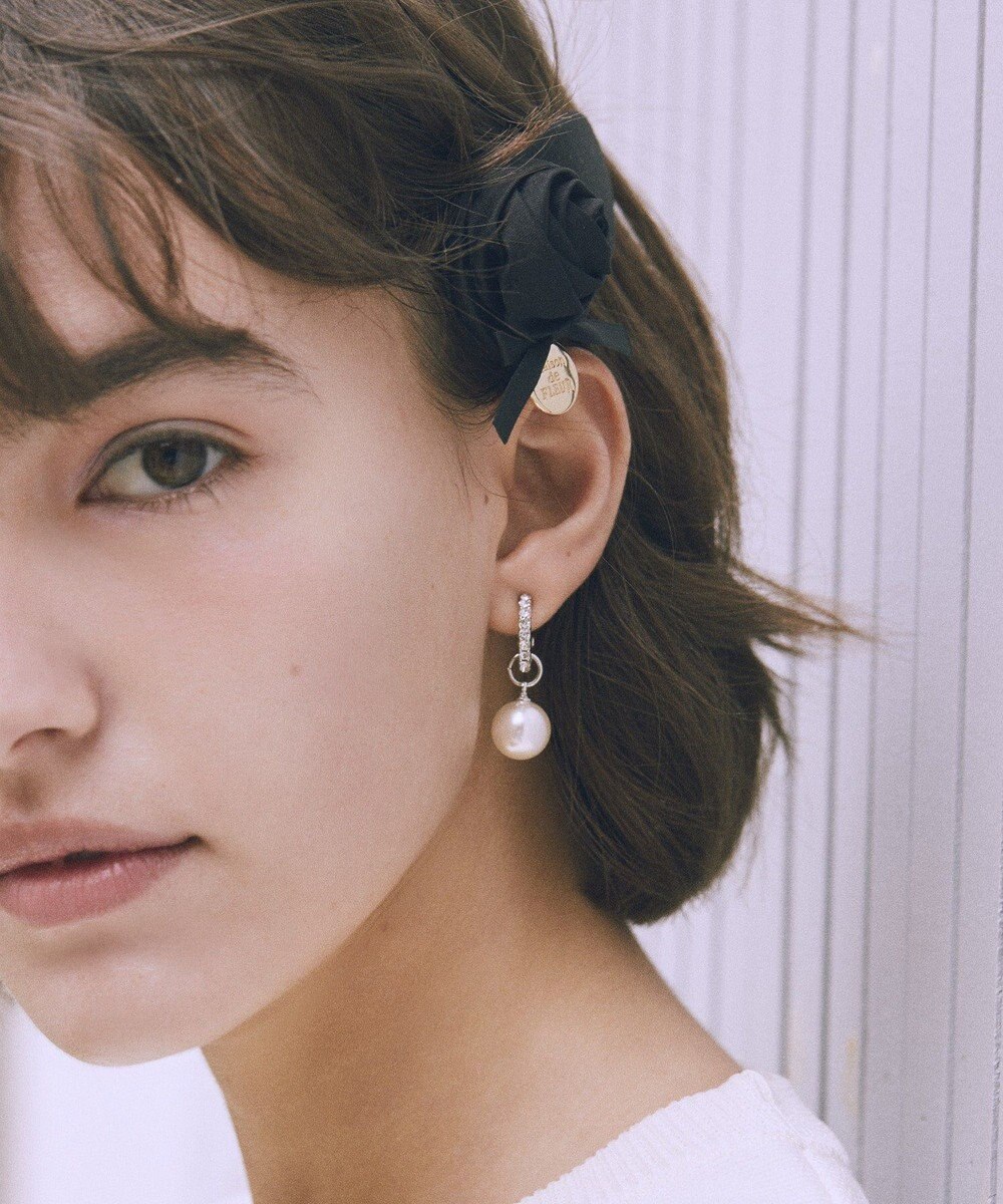 Maison de FLEUR ２Ｗａｙパールビジューイヤリング 