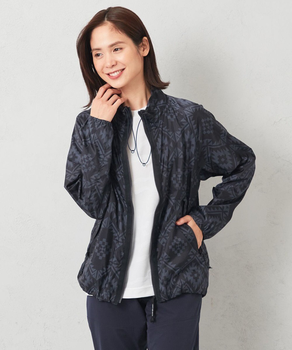 JOSEPH ABBOUD MOUNTAIN 【UNISEX】ポケッタブル ネイティブモチーフリップブルゾン 