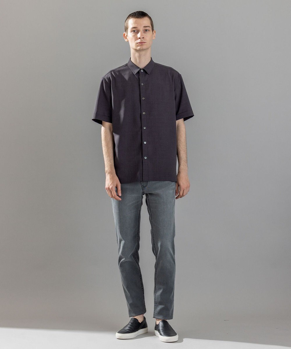 JOSEPH HOMME 【新柄】テクノボイルストレッチ レギュラーカラー半袖シャツ 