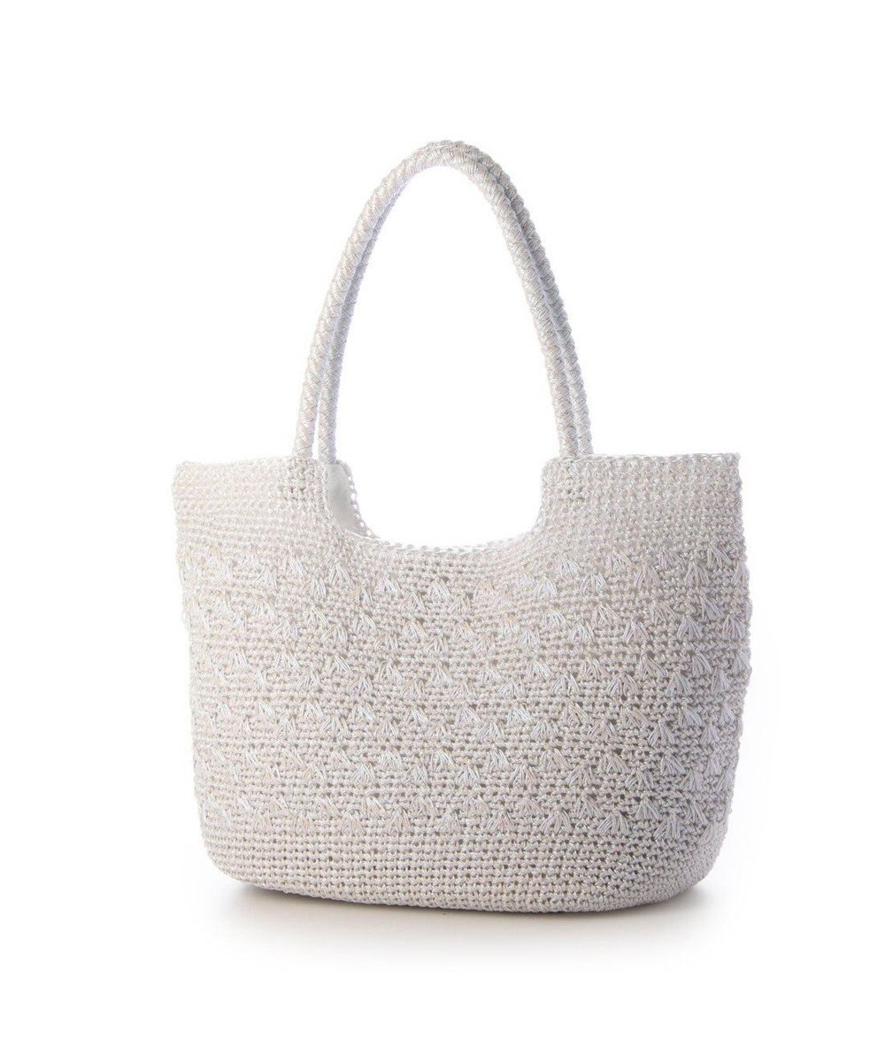 UNBILLION カシュカシュ cachecache / メタリックコード柄編みトートバッグ 