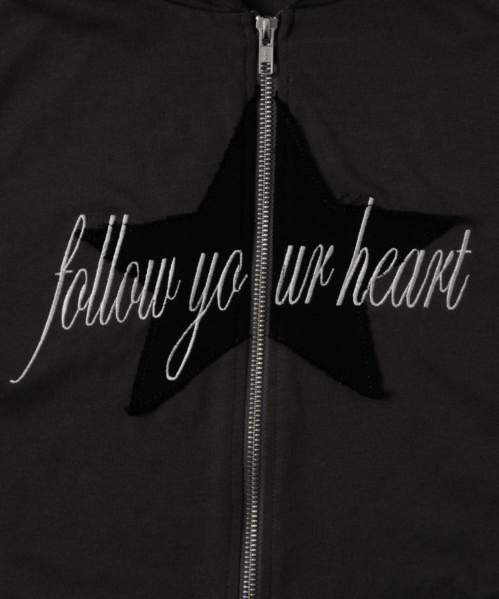 WEGO スターロゴ半袖ジップパーカー 