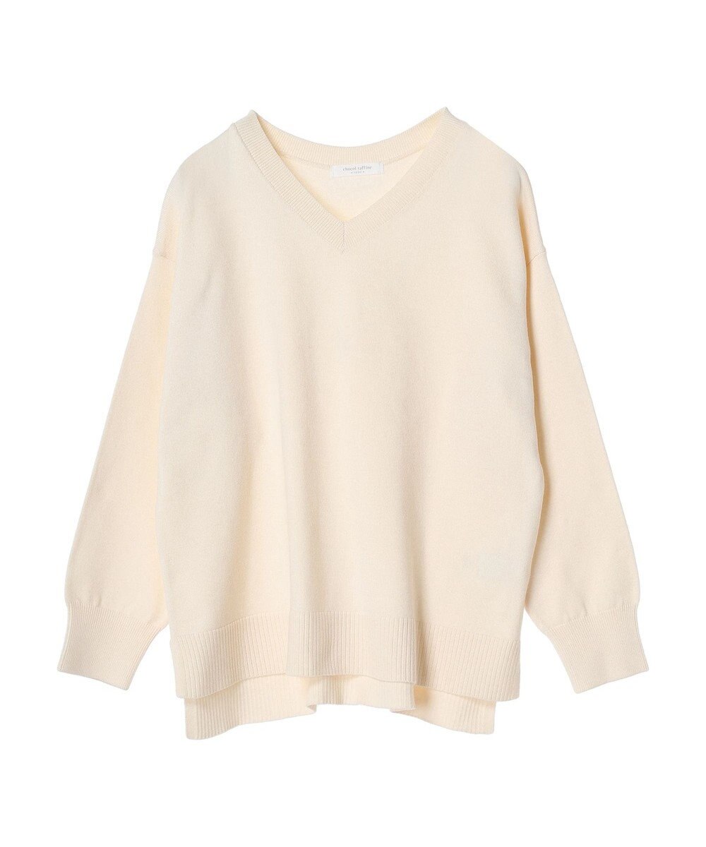Green Parks もちやわ　Ｖネック前後差プルオーバー 