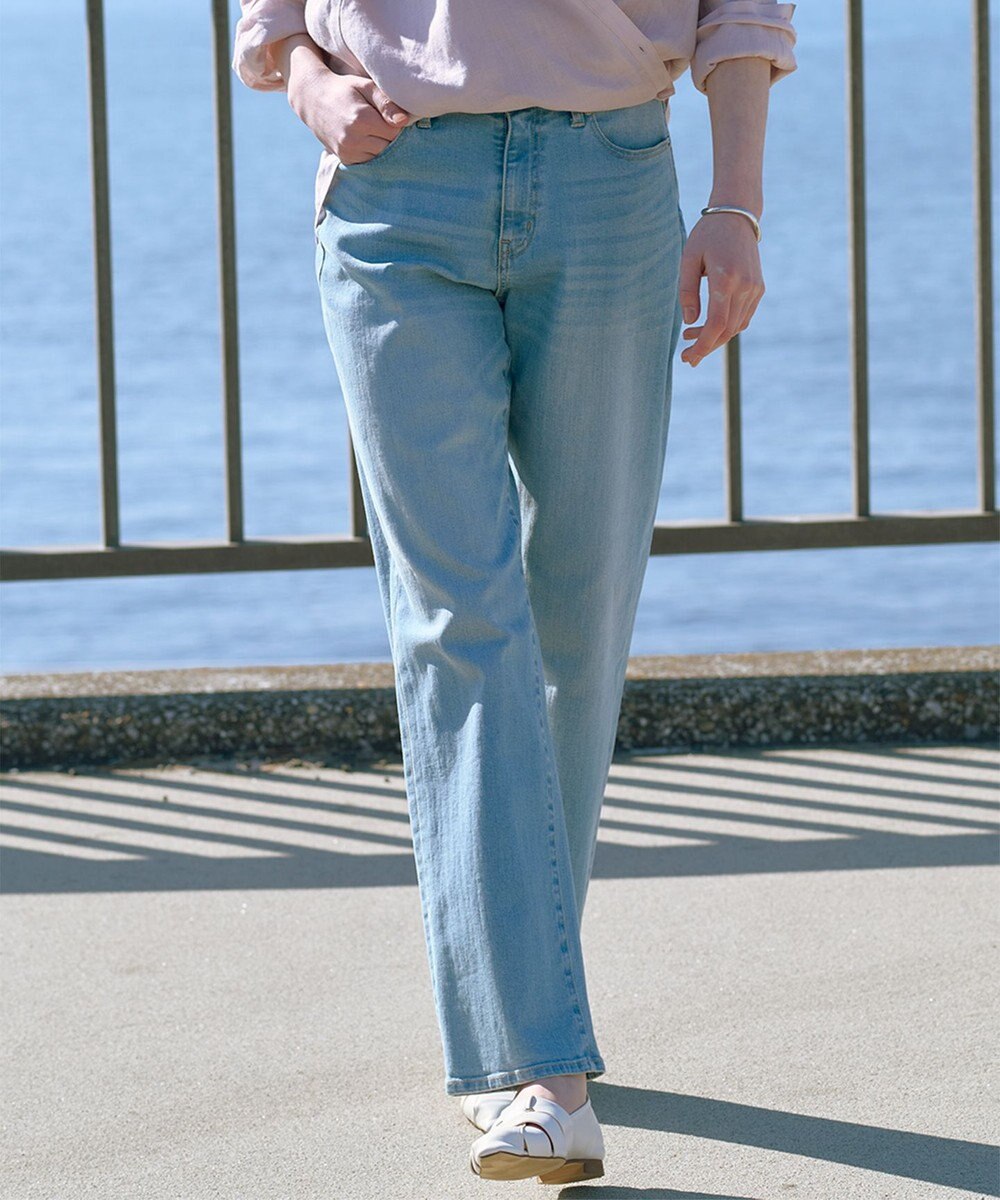 J.PRESS LADIES L 【洗える】BASIC STRETCH DENIM ボーイフィット デニム 