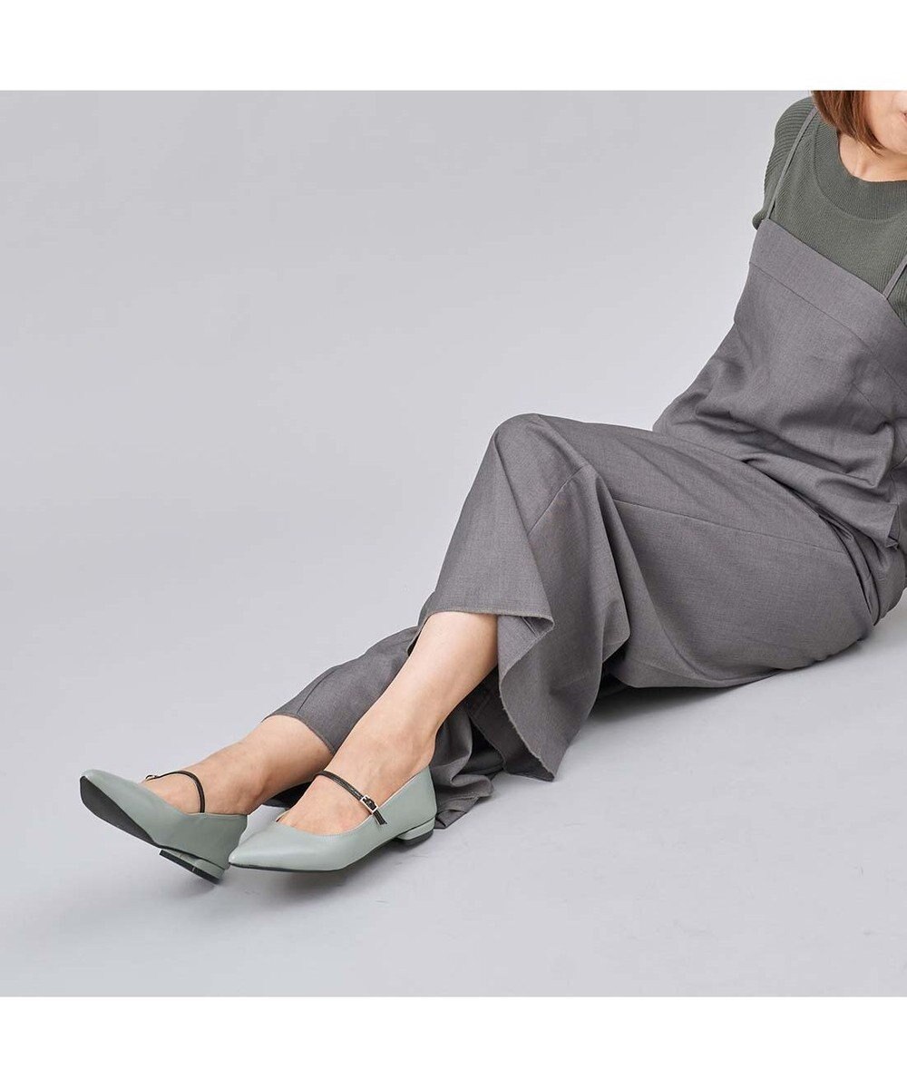 MODE ET JACOMO <carino>【レイン対応】配色ベルトメリージェーン 