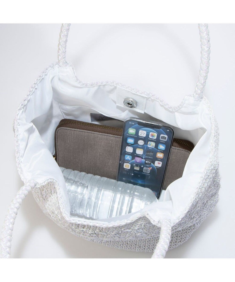 UNBILLION カシュカシュ cachecache / メタリックコード柄編みトートバッグ 