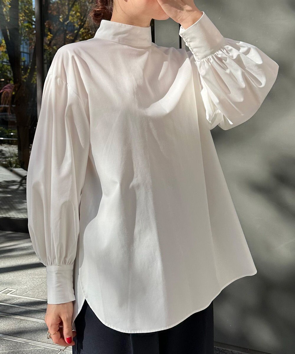 UNFILO ハイネックブラウス 