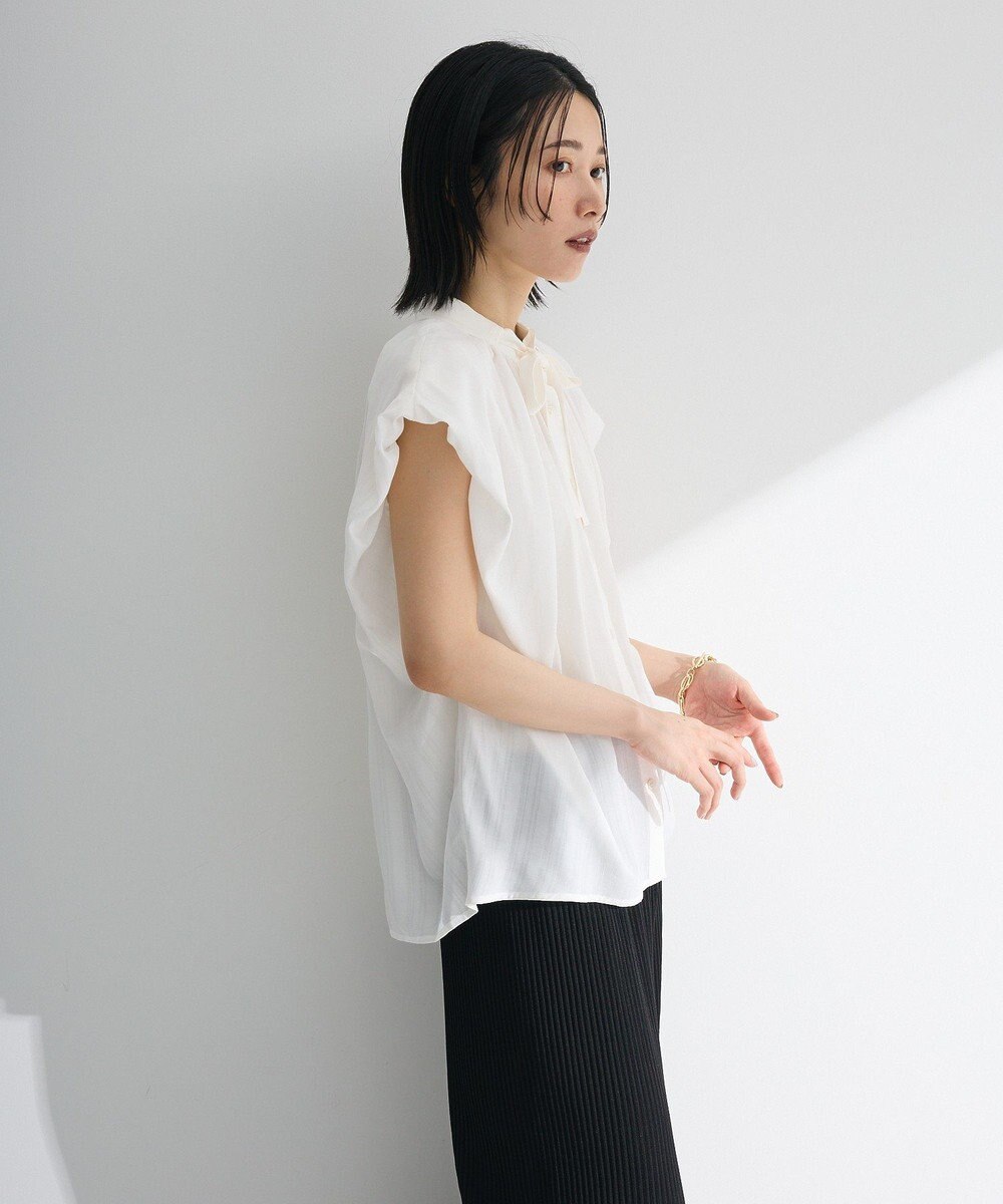 Green Parks ・ＥＬＥＮＣＡＲＥ　ＤＵＥ　ボウタイフレンチブラウス 