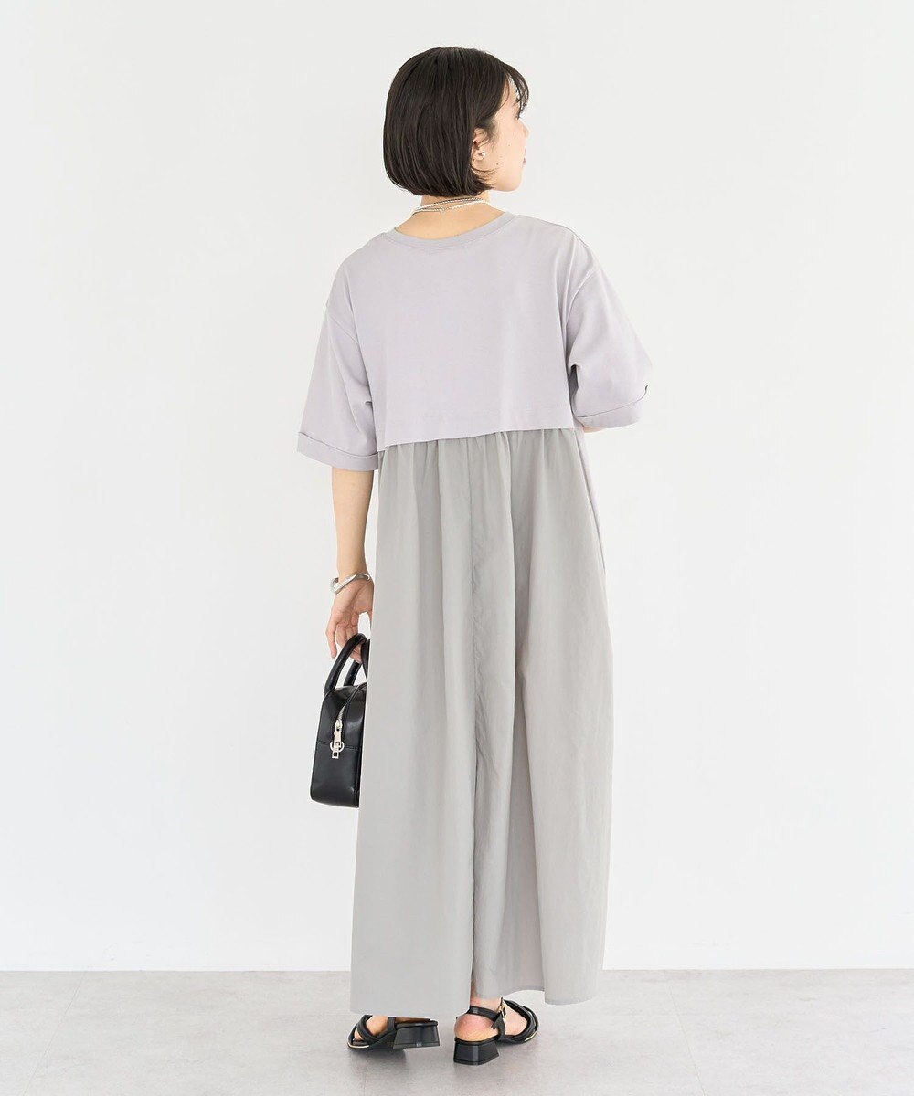 Green Parks ナイロンドッキングロゴワンピース 