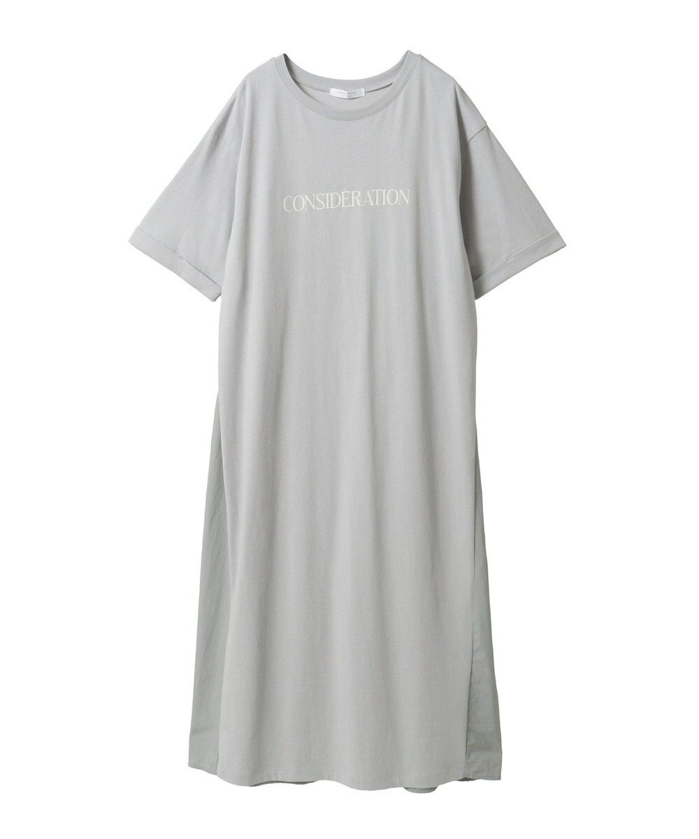 Green Parks ナイロンドッキングロゴワンピース 