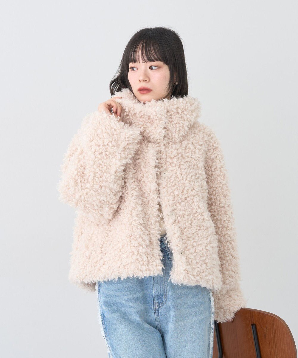 earth music&ecology プードルファーショートブルゾン 