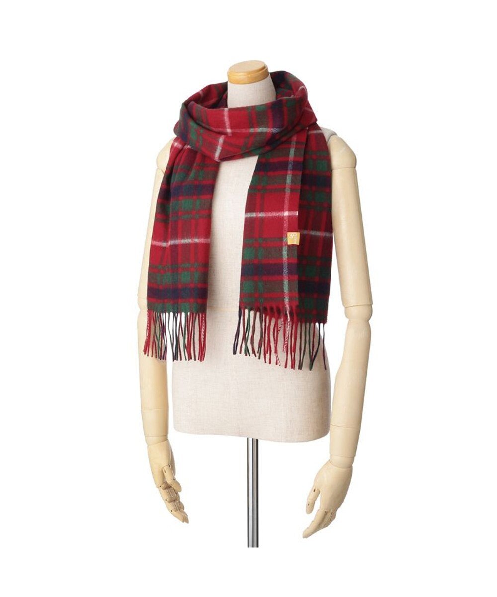 MOONBAT WEB限定【洗える】ミエル (miel) カシミヤ100％ チェックストール 