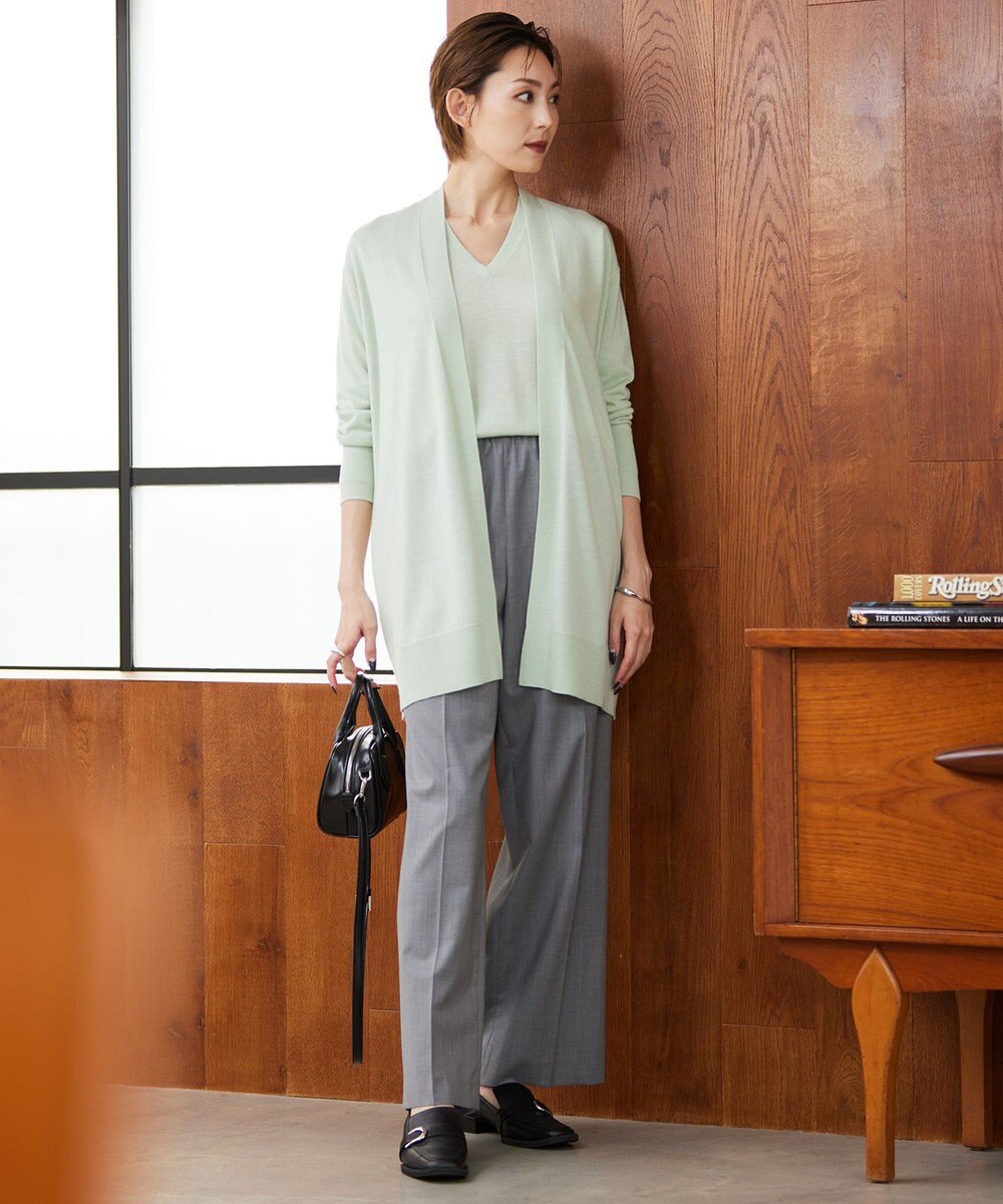 ICB 【洗える】コンパクトウール カーディガン 