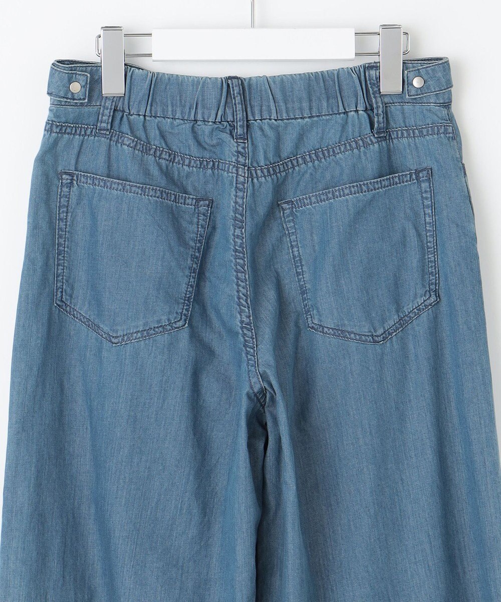 J.PRESS LADIES L 【洗える】4ozライトデニム ワイド パンツ 