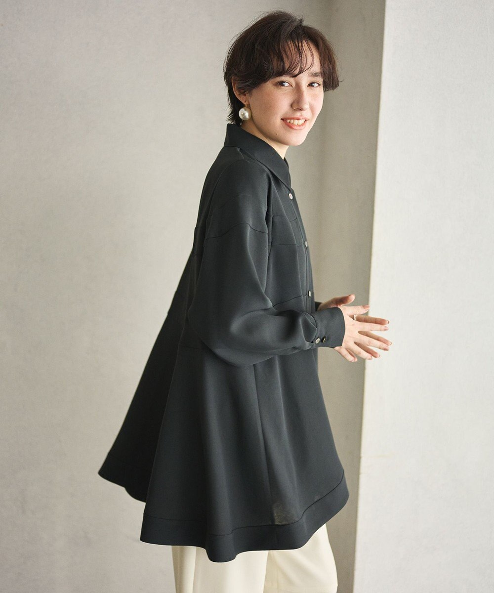 #Newans 【洗濯機可能】Aラインパネルチュニックシャツ 