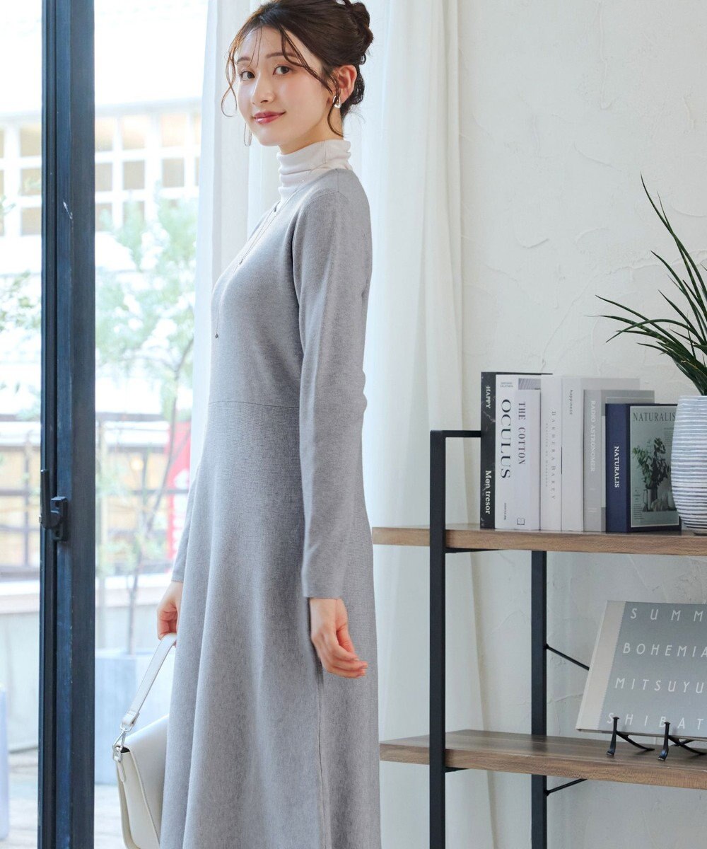 Tiaclasse 【選べる着丈・洗える】 ニットワンピース 