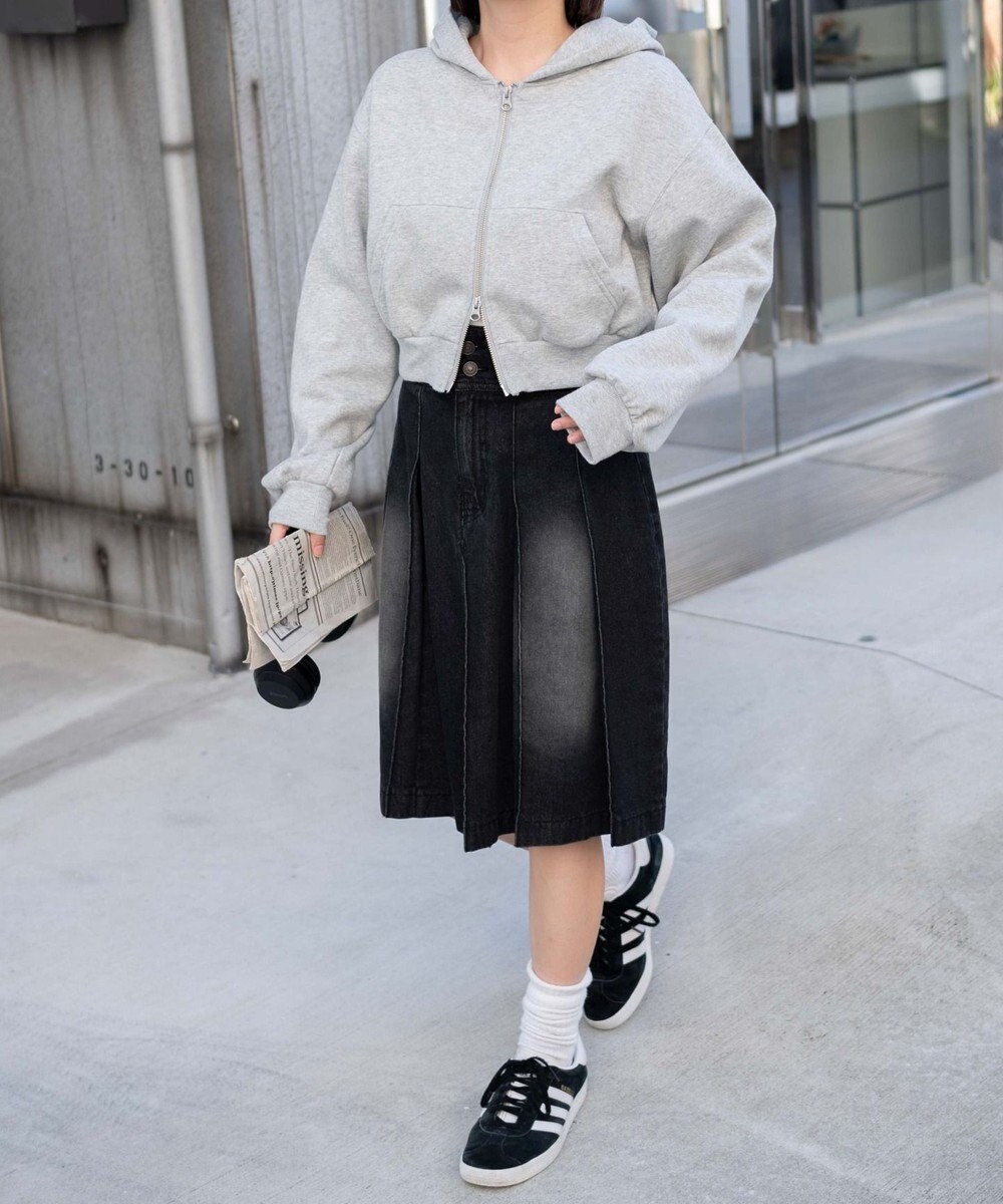 WEGO 【あったか】裏起毛Wジップショートパーカー 