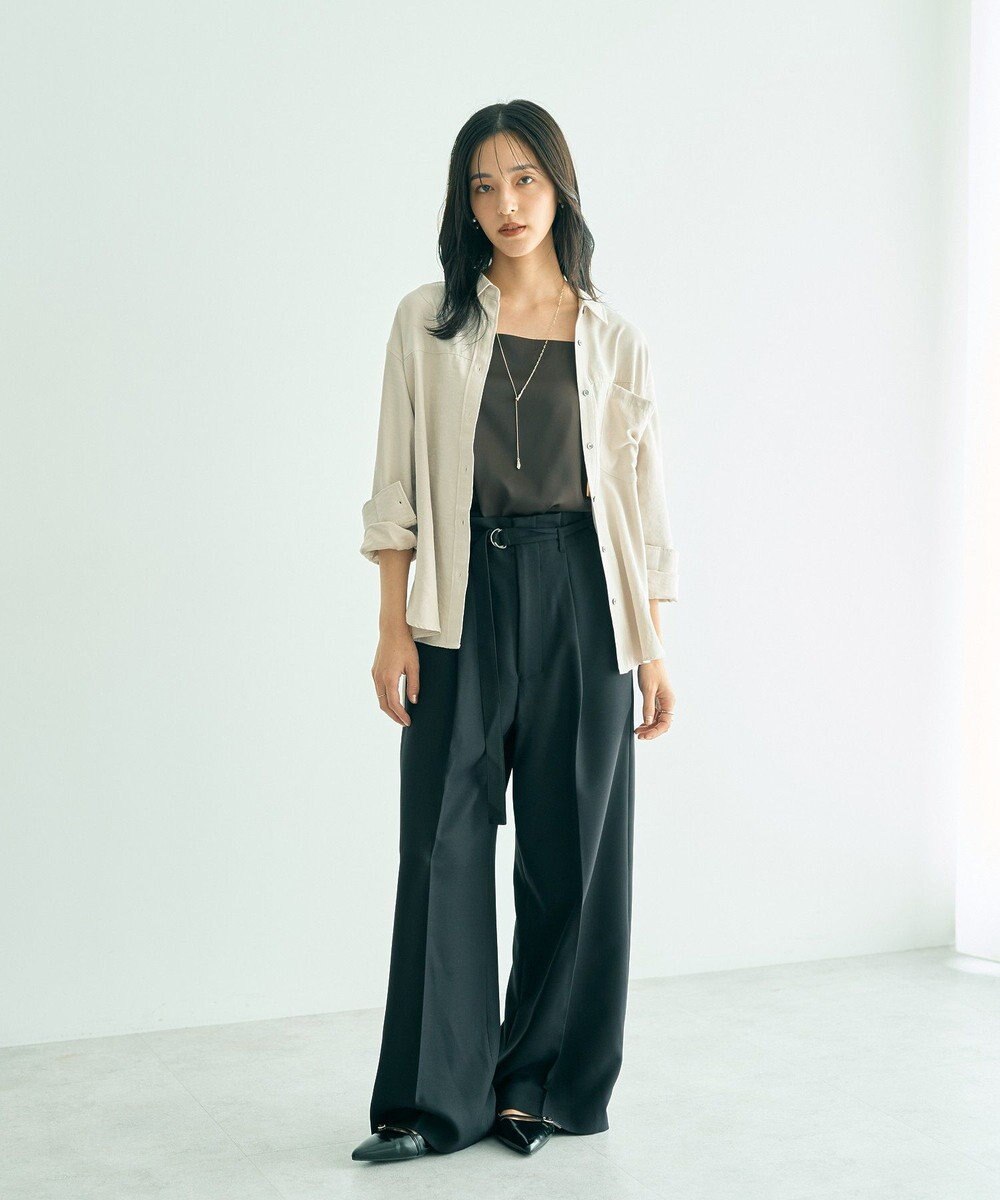 YECCA VECCA ピーチ起毛シャツ 