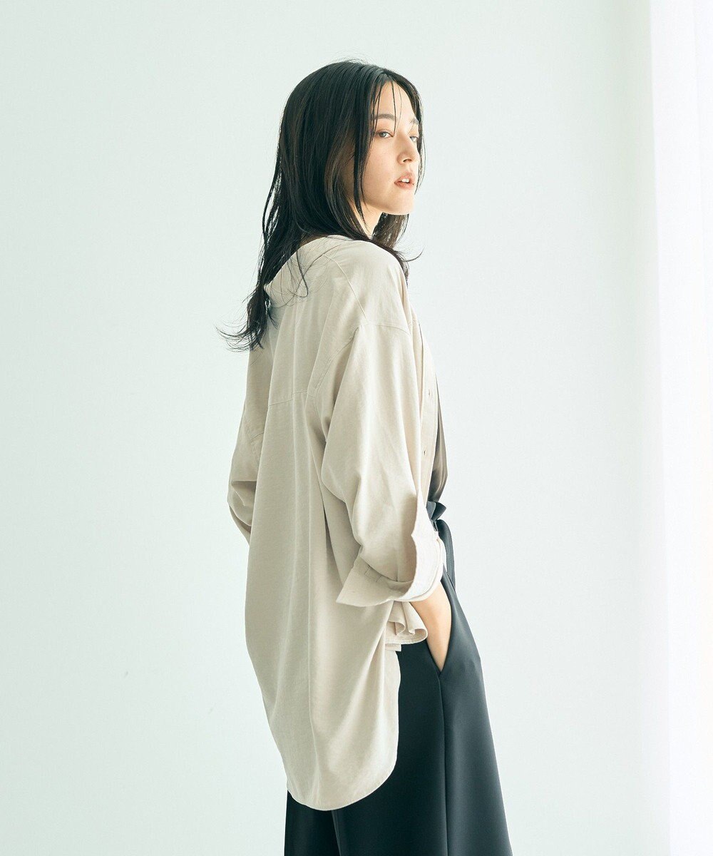 YECCA VECCA ピーチ起毛シャツ 