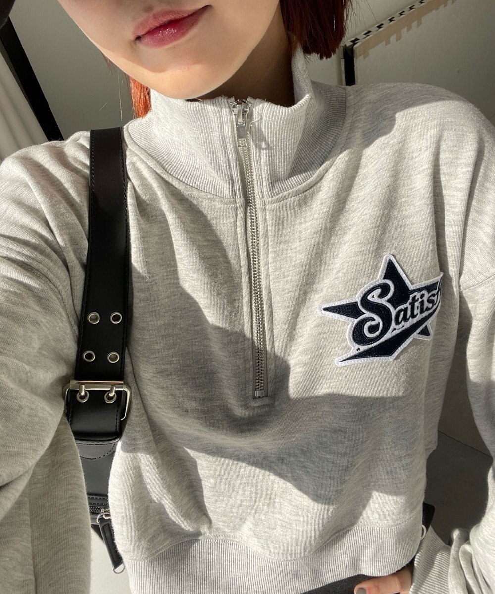 WEGO ハーフジップショートスウェット 