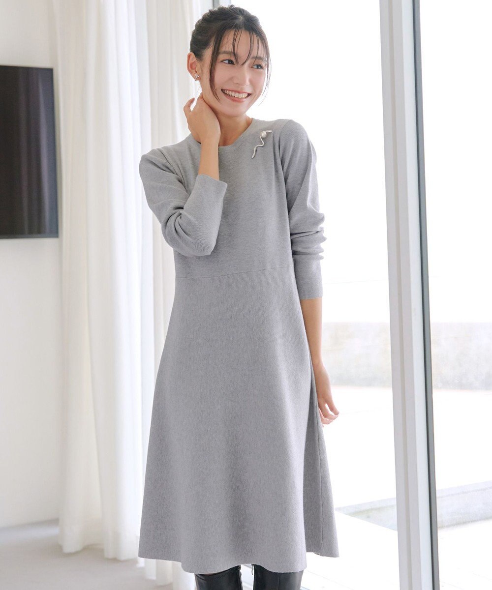 Tiaclasse 【選べる着丈・洗える】 ニットワンピース 