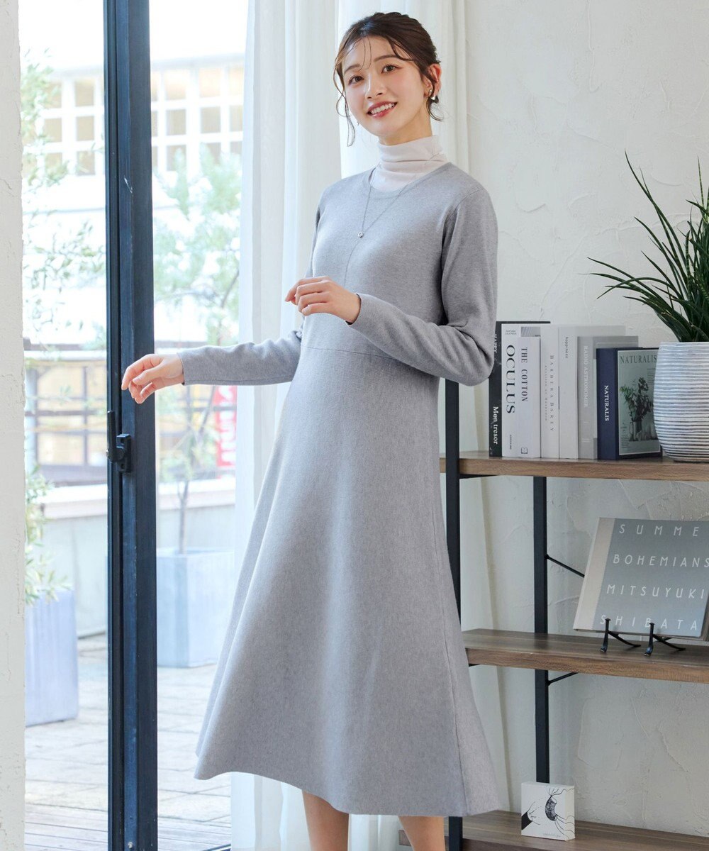 Tiaclasse 【選べる着丈・洗える】 ニットワンピース 