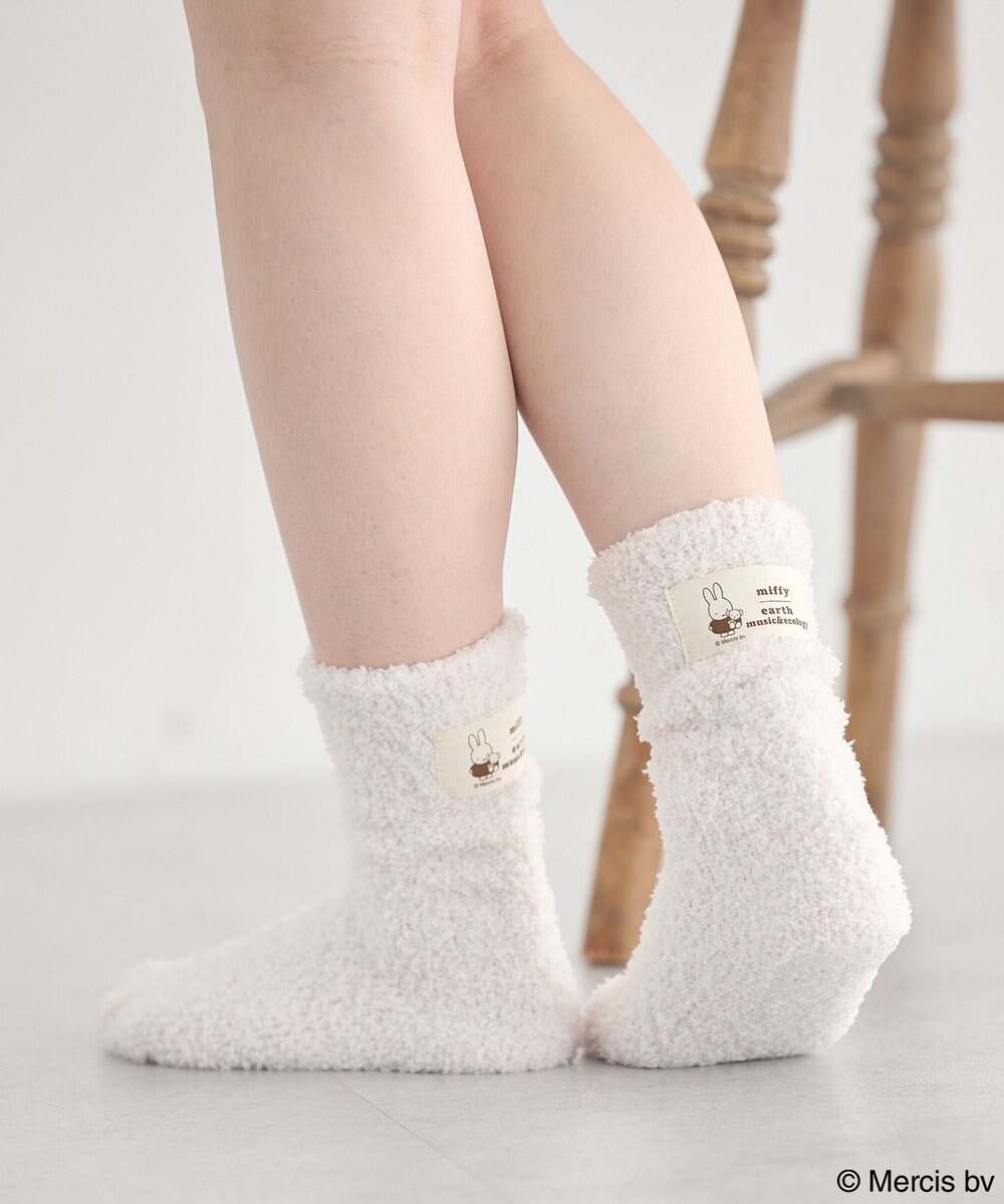 earth music&ecology 【予約】miffy/earth タグ付モコモコソックス 
