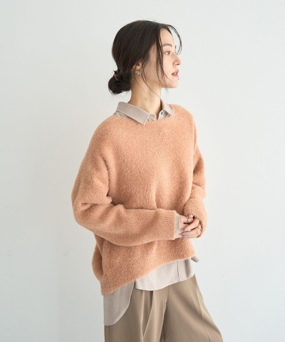 YECCA VECCA ピーチ起毛シャツ 