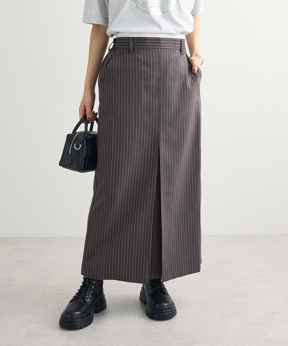 Green Parks ウエストレイヤーボックスプリーツスカート 