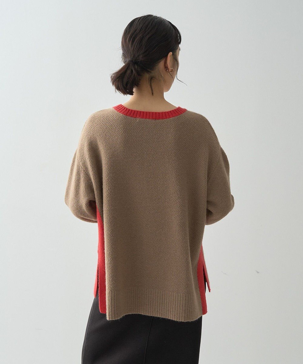 AMERICAN HOLIC 配色ニットポコポコプルオーバー 