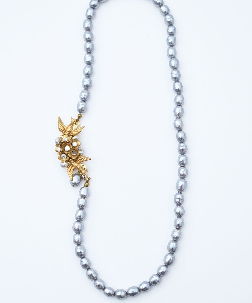 monshiro 【ガラスパール/スワロフスキー】ハナビワトトリショート ネックレス 