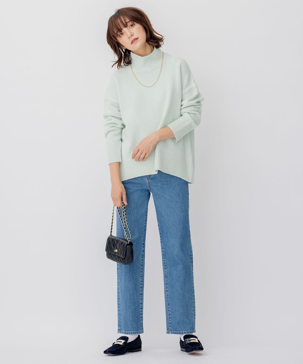 23区 S 【好評につき新色追加/CLASSY.1月号掲載】ウールカシミヤブレンド スタンドネック ニット 