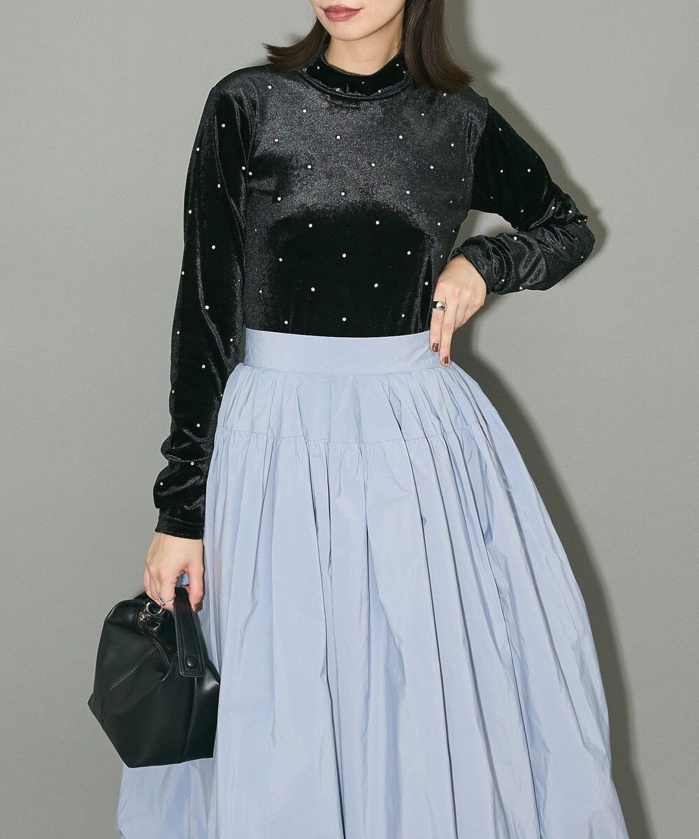 Green Parks ラインストーンハイネックトップス 