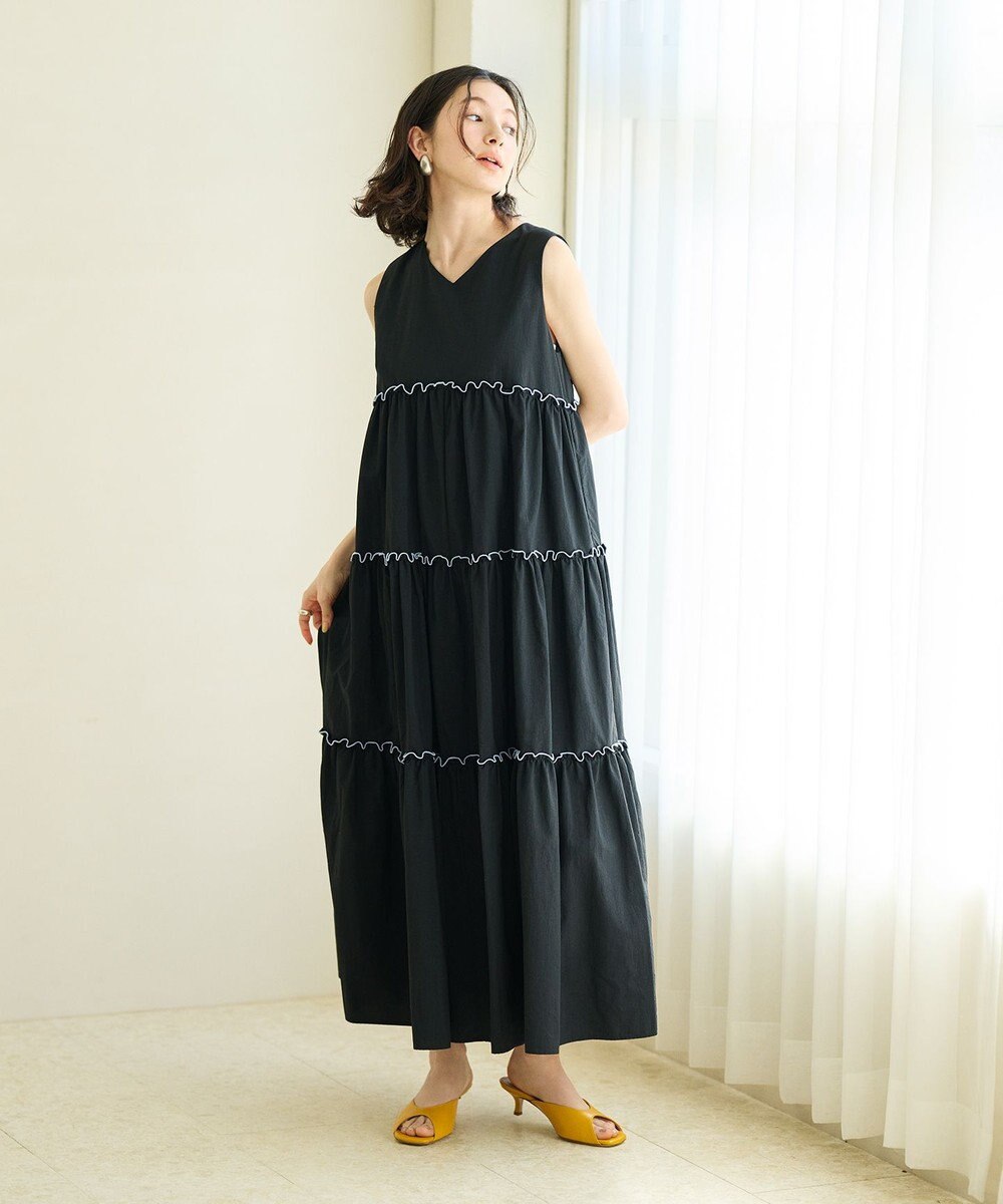 #Newans ボリュームティアードワンピース 