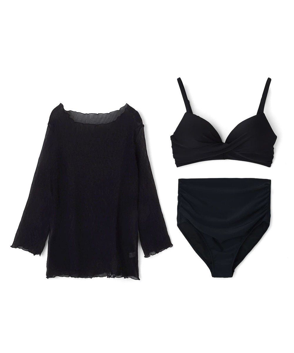 San-ai Resort（三愛水着楽園） 【WEB限定】シアー素材トップス3点セット水着 