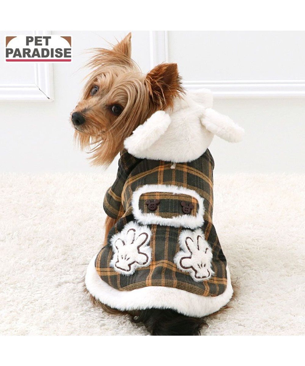PET PARADISE ディズニー ミッキーマウス チェックコート 小型犬 