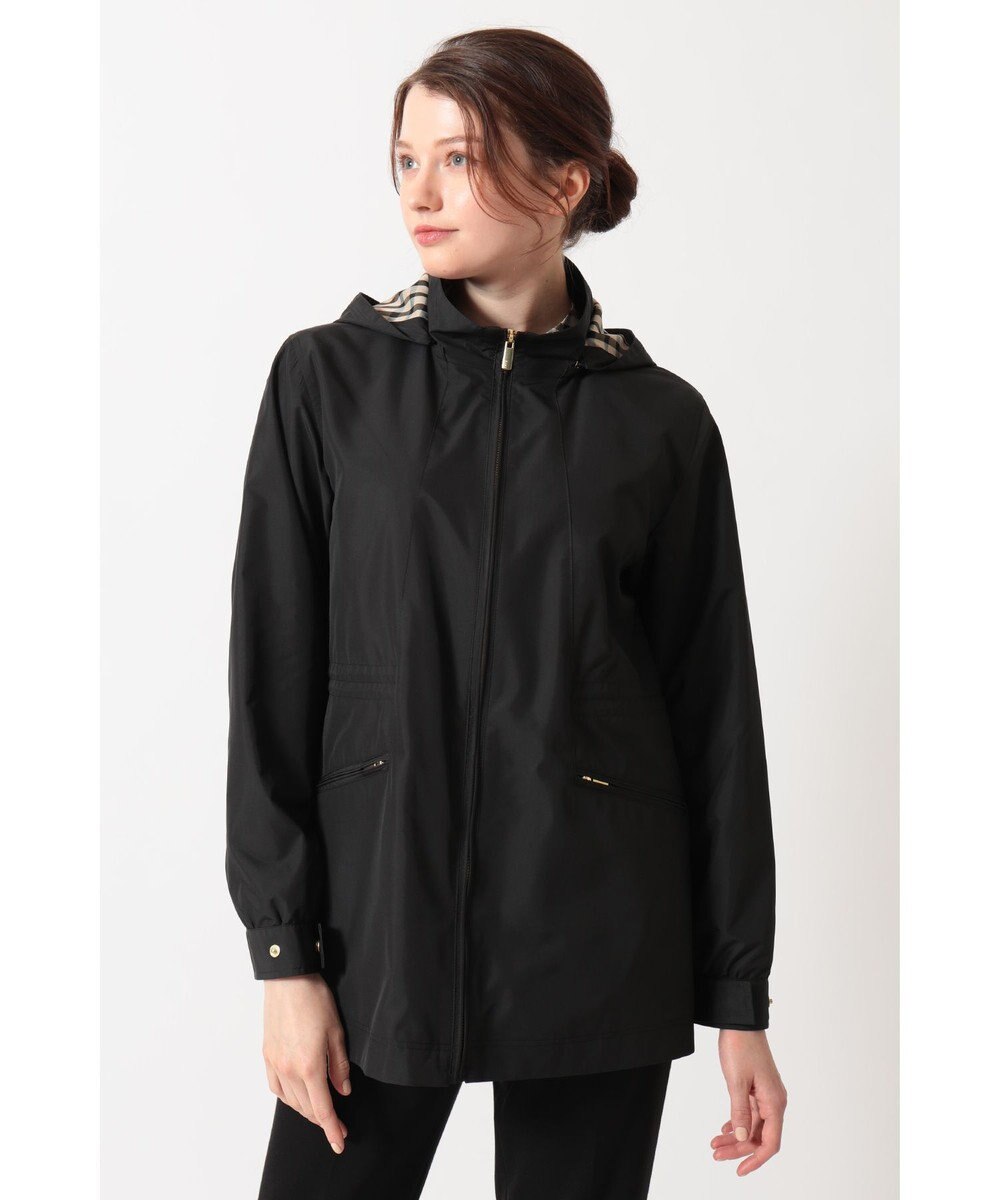 DAKS フーデッドライトタフタブルゾン 