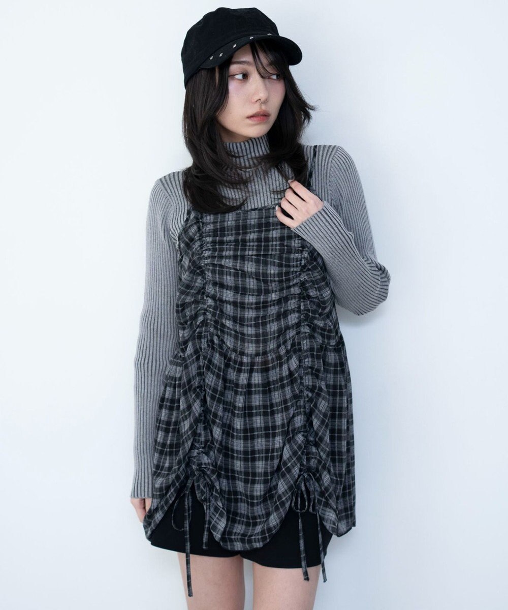 WEGO ドロストデザインキャミワンピース 