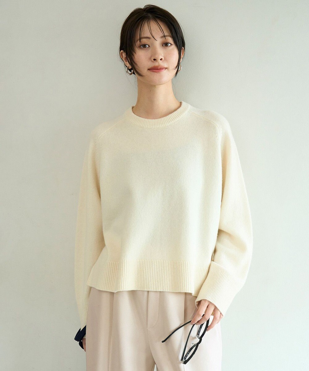 UNFILO カシミヤブレンド クルーネックニット 