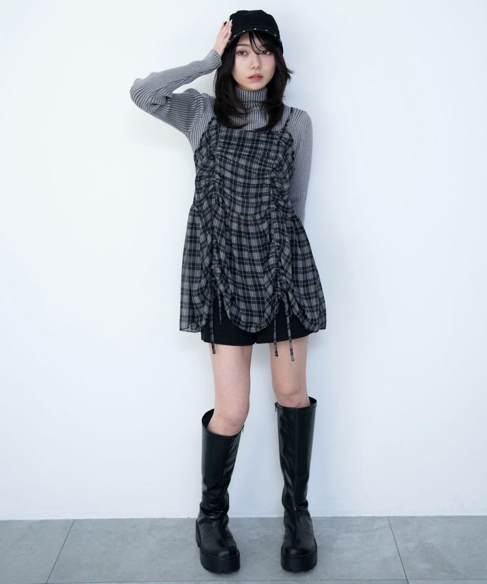 WEGO ドロストデザインキャミワンピース 