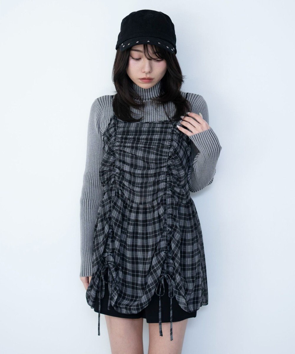 WEGO ドロストデザインキャミワンピース 