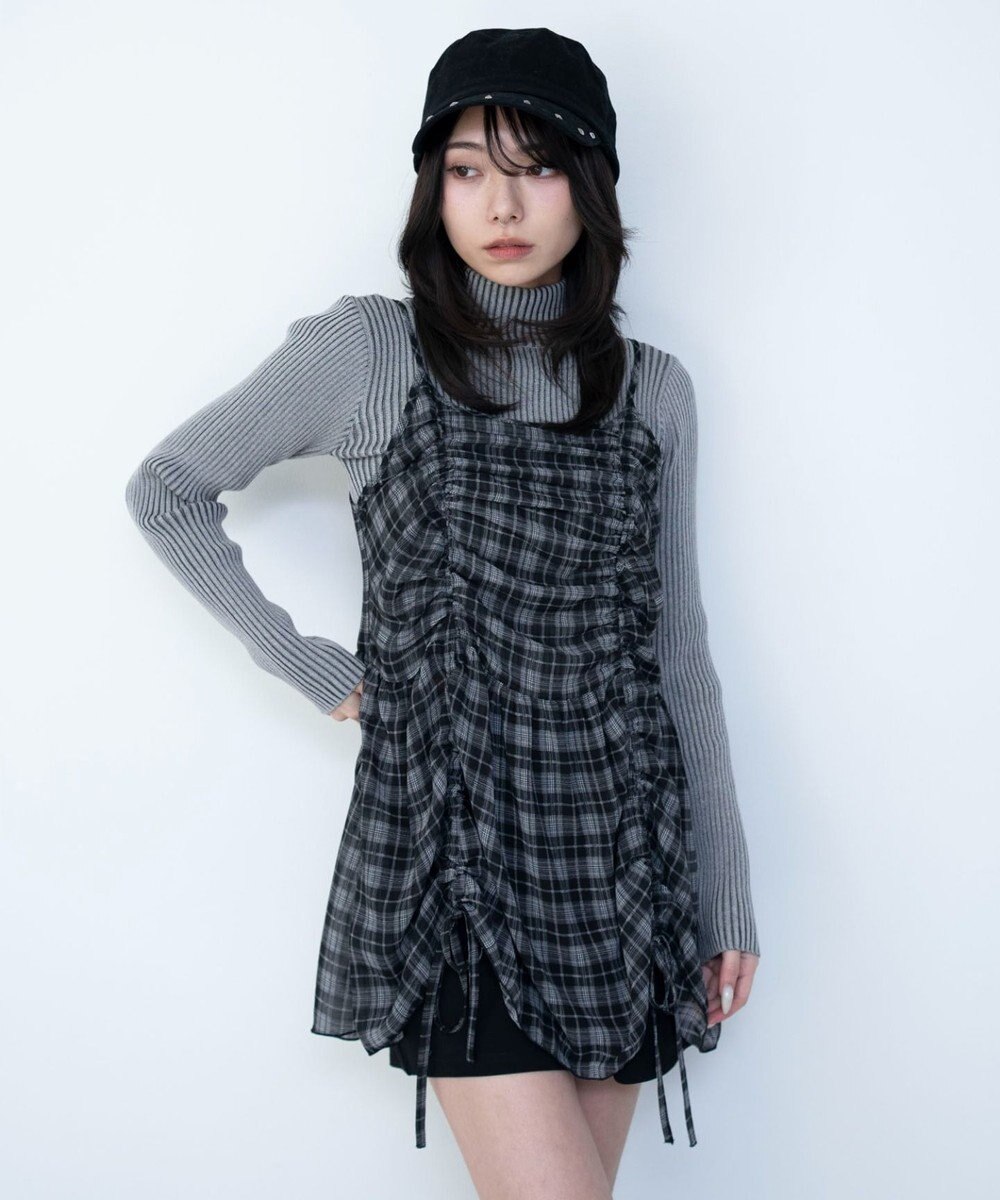 WEGO ドロストデザインキャミワンピース 