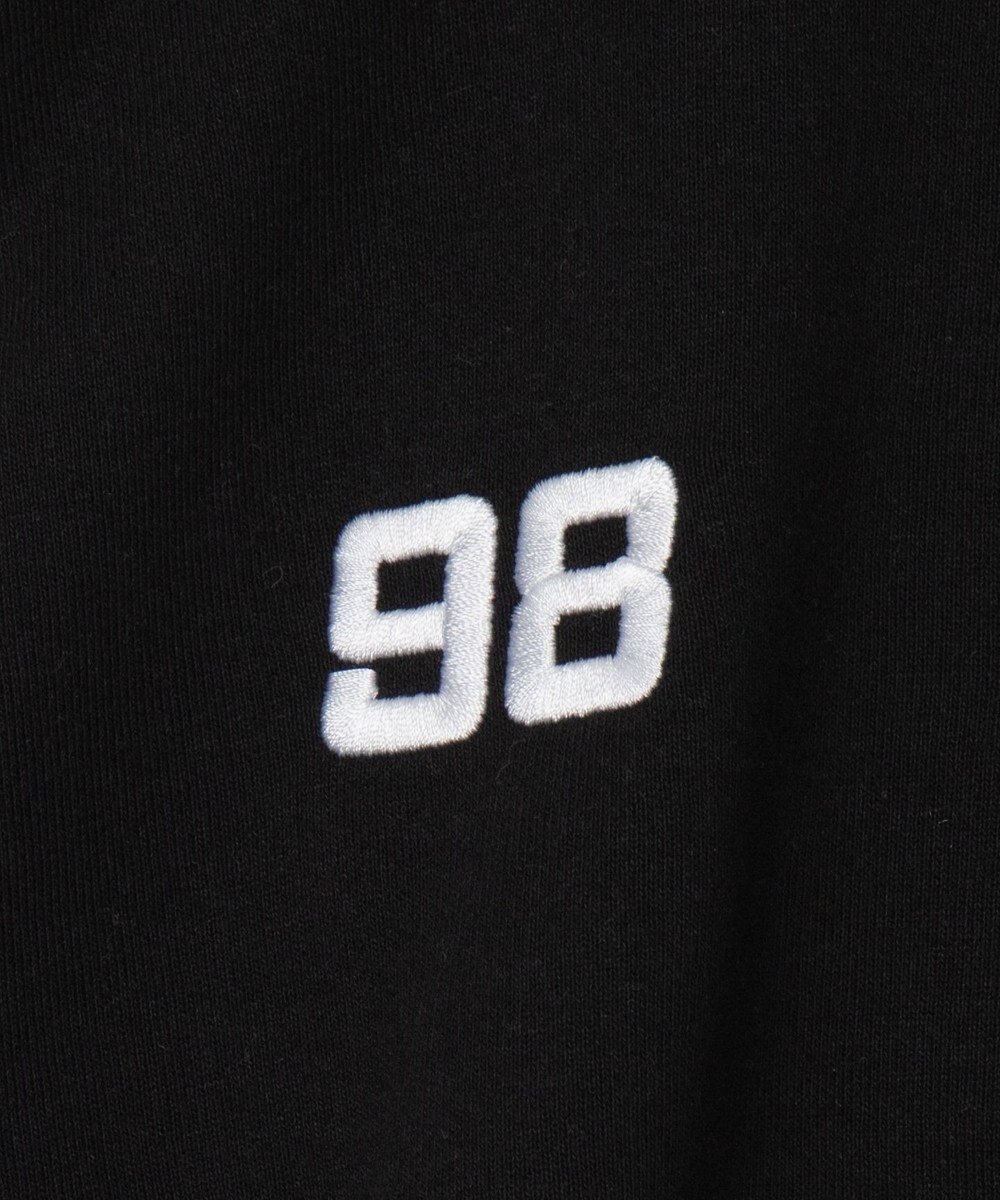 WEGO 刺繍ハーフジップショートスウェット 