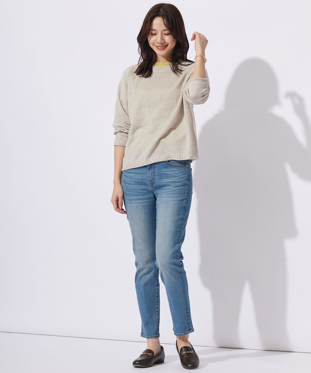 J.PRESS LADIES 【洗える・吸水速乾】MERCERIZED CORD LINEN ニット 