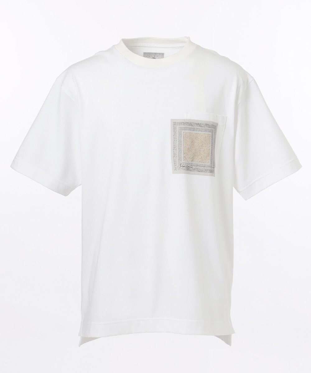 JOSEPH ABBOUD MOUNTAIN 【SPACE】OG綿スクエアドットプリント ポケTシャツ 