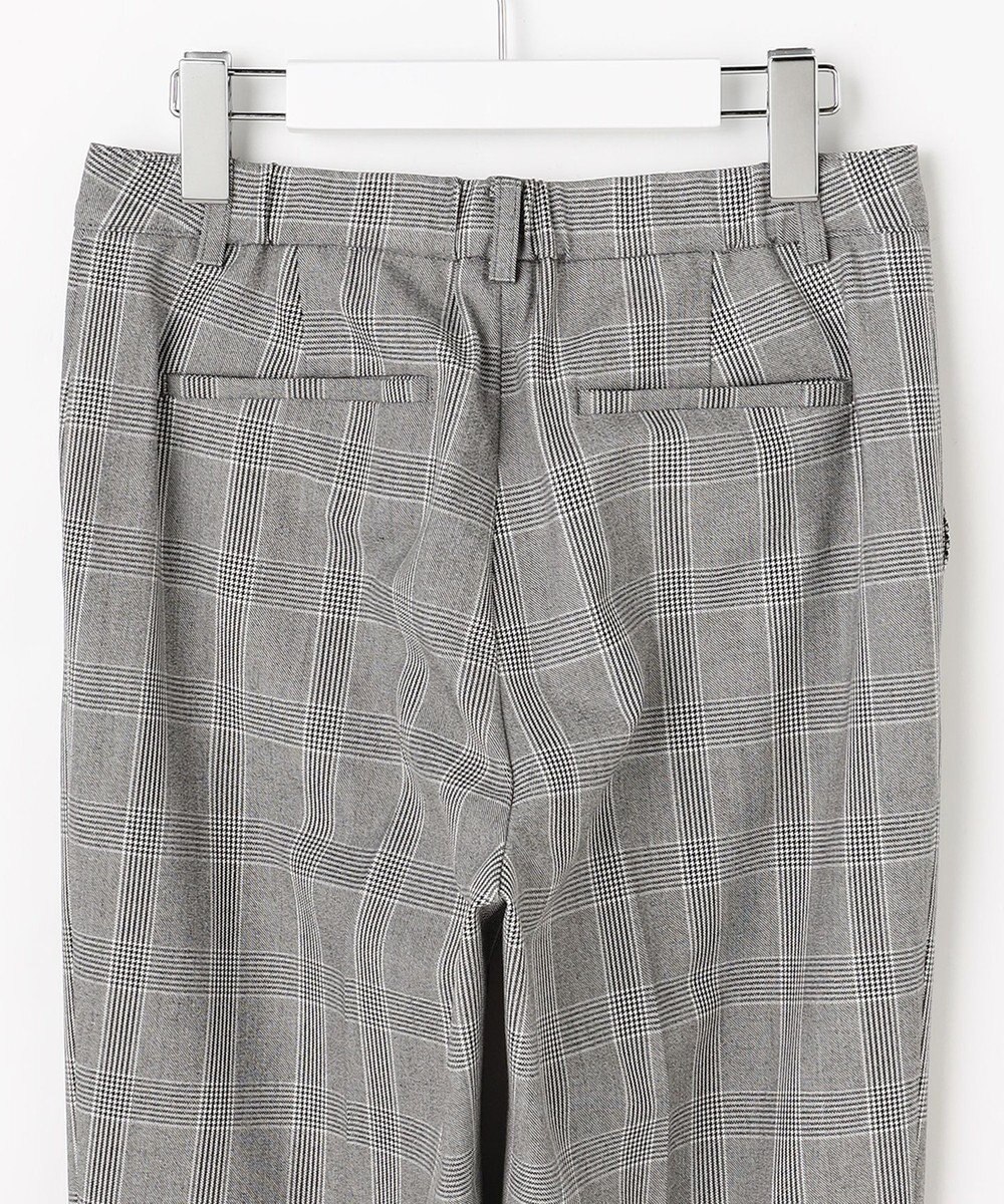 J.PRESS LADIES L アルガンシルク チェック テーパード パンツ 