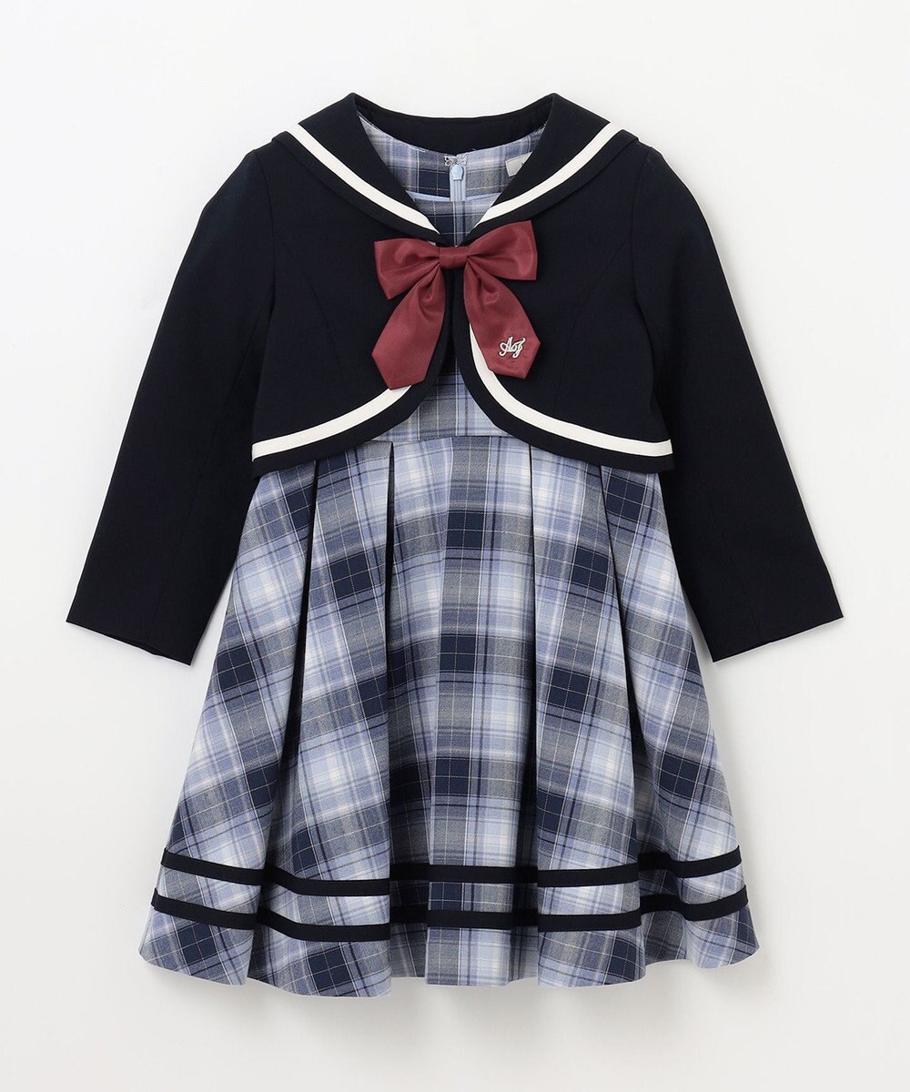 ANY KIDS ジャケット付き チェック ワンピース 