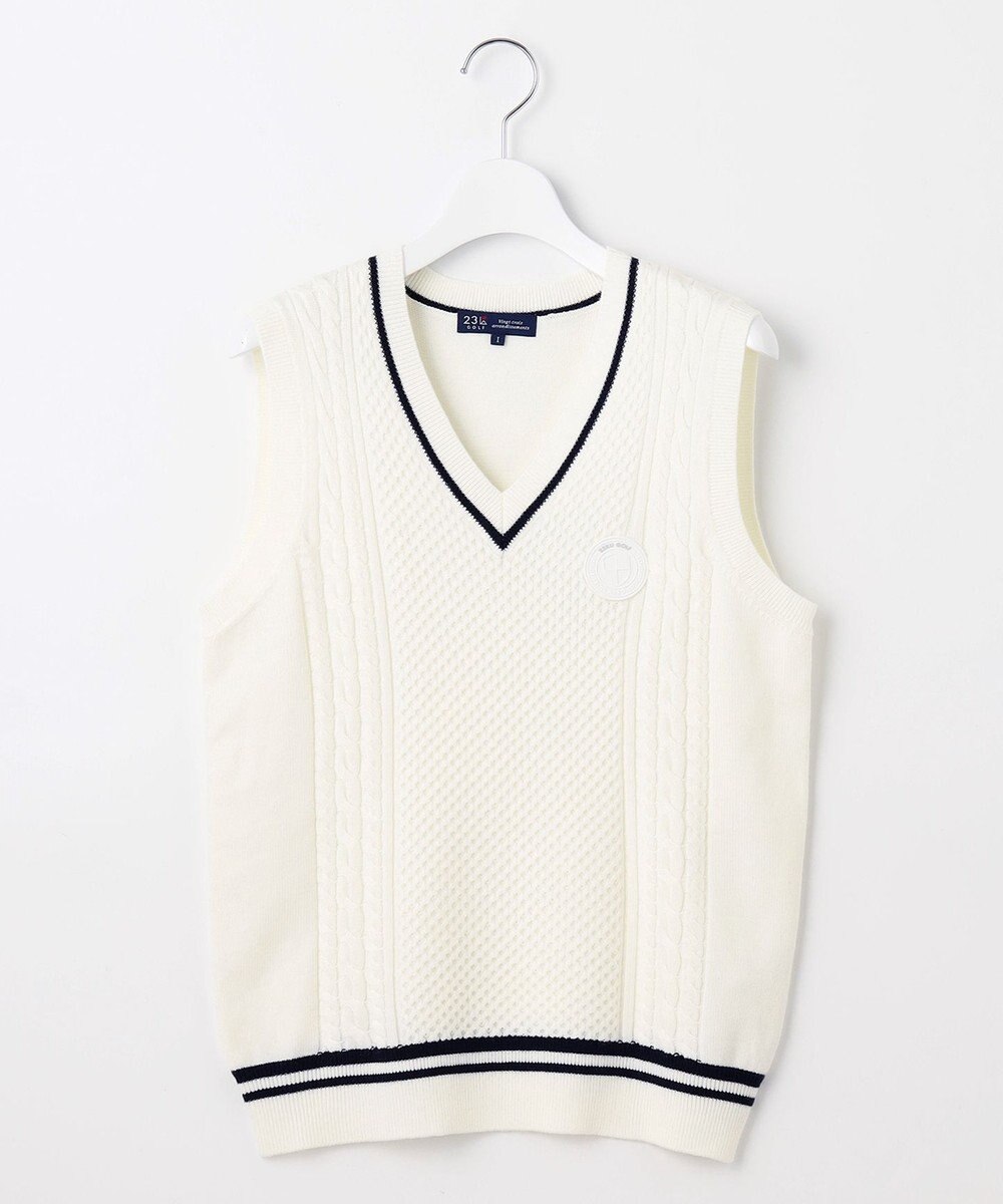 23区GOLF 【WOMEN】【洗える】ニットベスト 
