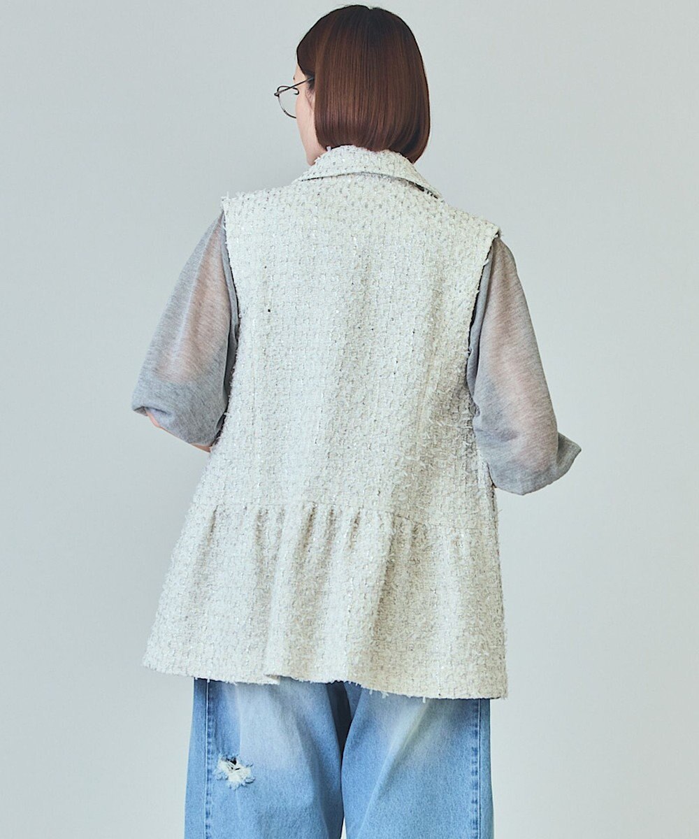 GRACE CONTINENTAL ツイードカバーオールジレ 